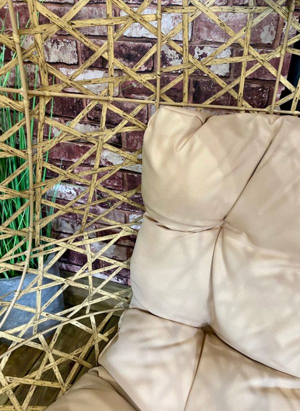 beige egg chair cushion